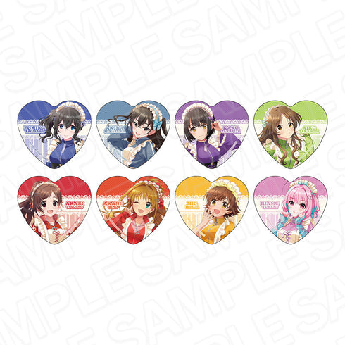 『アイドルマスター シンデレラガールズ』ハート型カンバッジ(ブラインド) ジャージメイド ver. セット